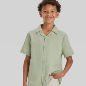 Kids Green Short Sleeve Shirt